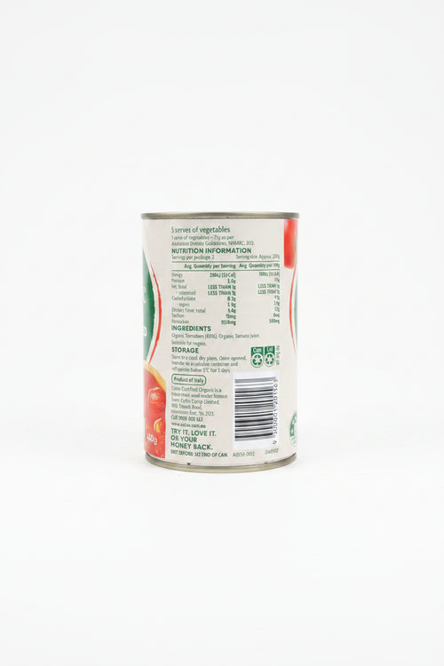 Coles Certified Organic Italian Diced Tomatoes 400ml ACO Certified